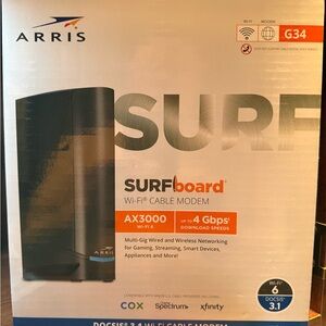 ARRIS Black SURFboard Wi-Fi 6 Cable Modem